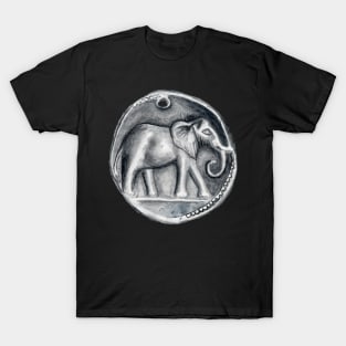 Hannibal Carthage Elephant Coin Original Watercolor T-Shirt